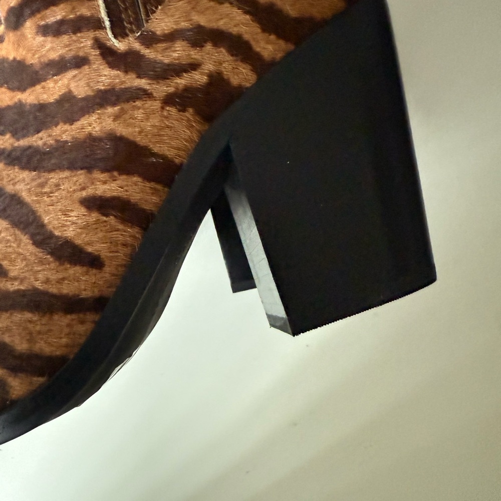 Kenneth Cole Tan and Black Animal Print Ankle Boots - Picture 4 of 4